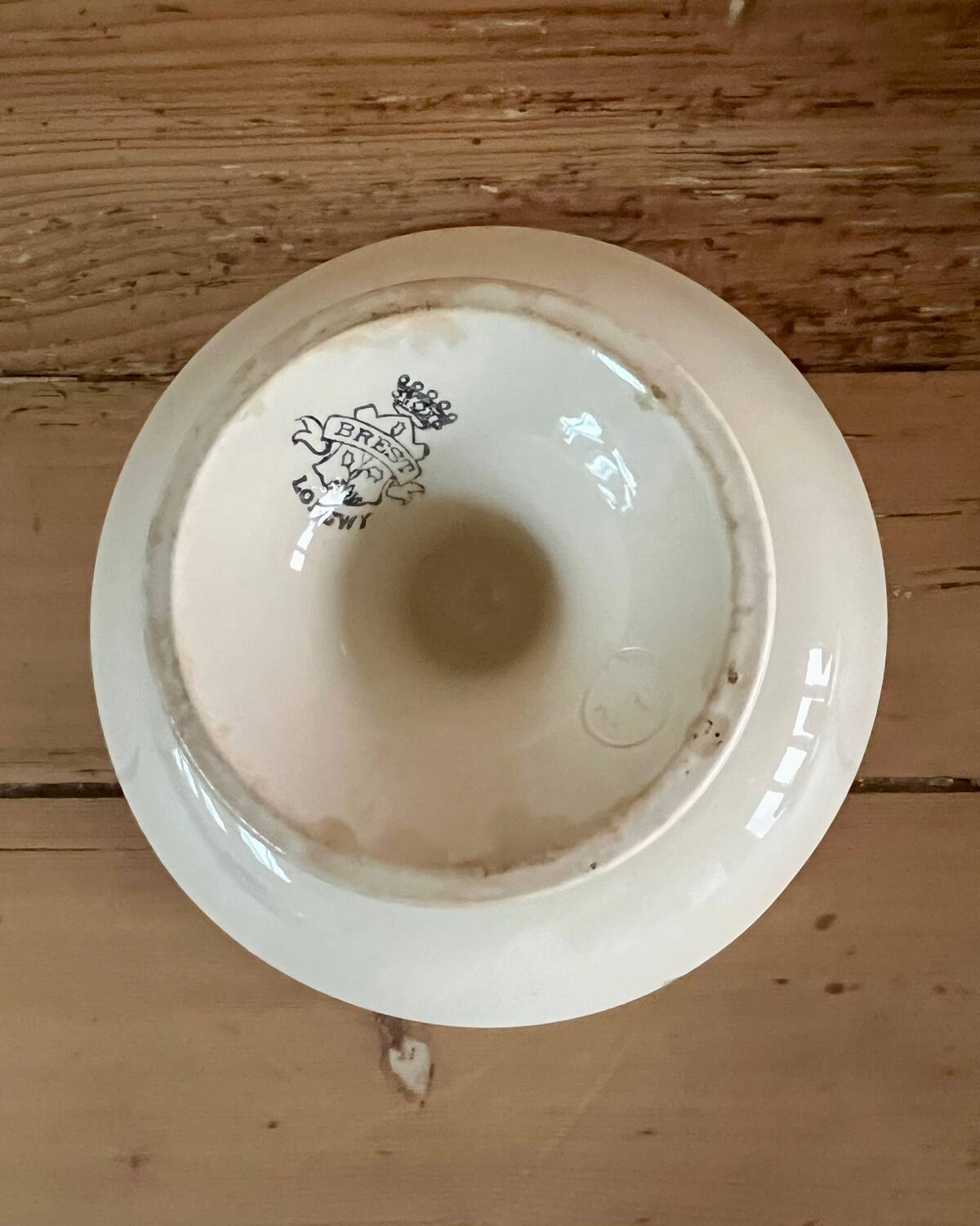 Longwy Brest iron earth compote dish