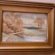 Tableau miniature huile 8/3 cadre 18,7/14,3 cm