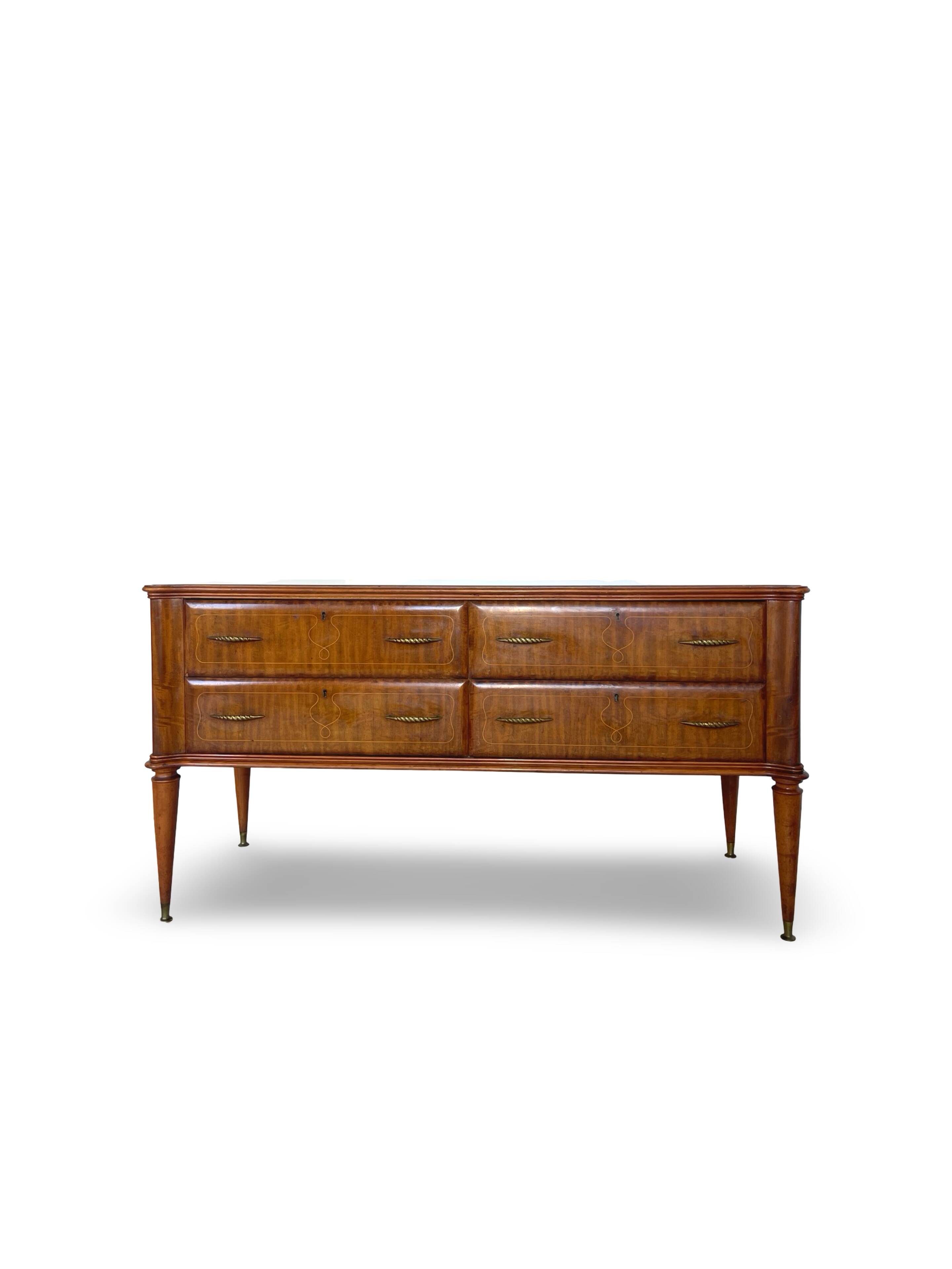 Une commode italienne vintage de style moderne du milieu du siècle