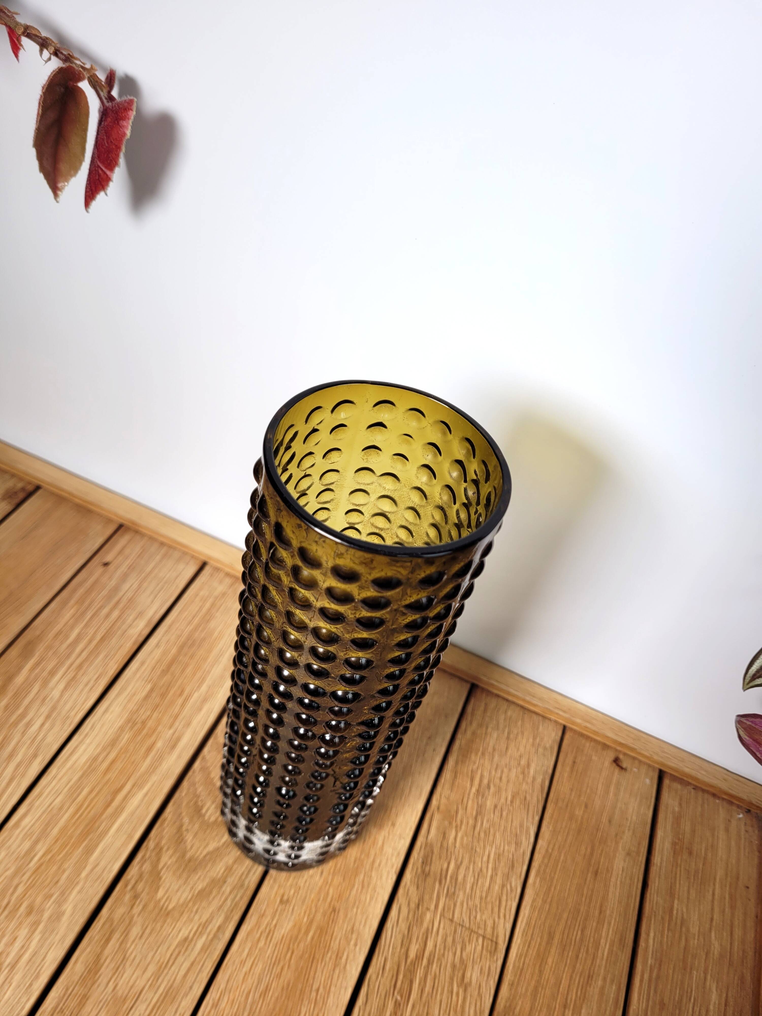 Vintage vase with bubble patterns