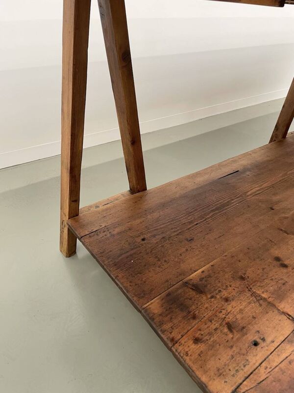 Table de travail en pin drapière XXL 3m