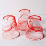 Set of 3 Water Glasses / Stylish Solid Glasses Capri Corallo 33cl Bormioli