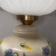 Lampe à poser fleurs en céramique globe plissé