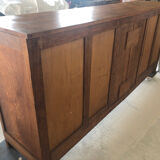 Art deco sideboard with checkered doors and top