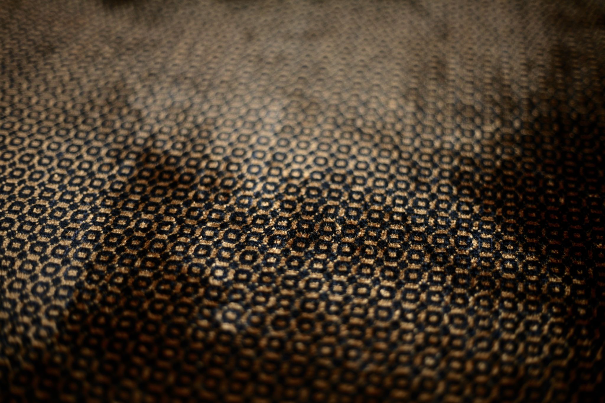 Foam and velvet heater "amber", convertible, France, circa 1970.