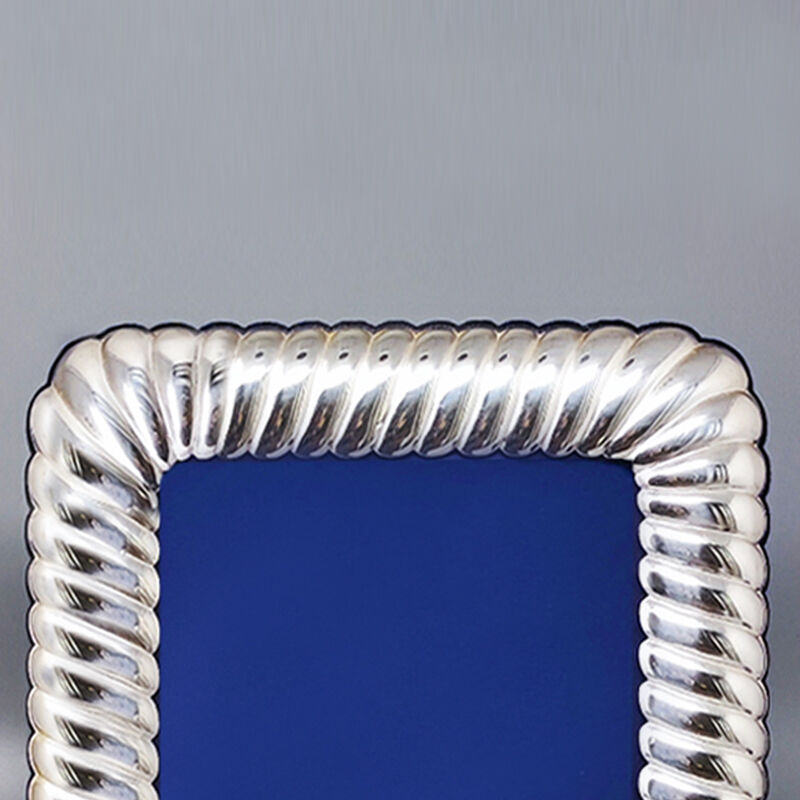 1970s Gorgeous Silver Plated Photo Frame By IB. Made in Italy