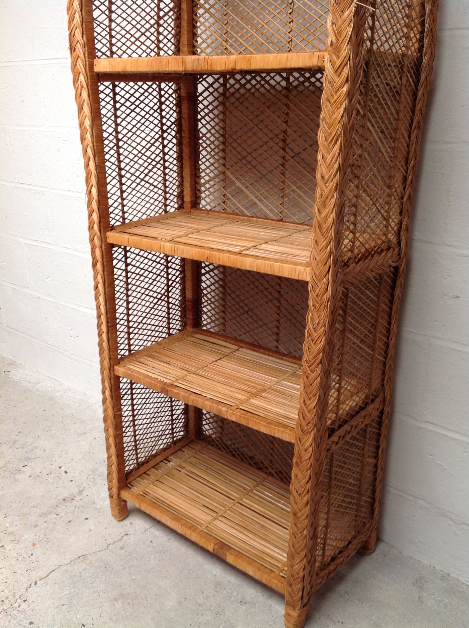 Vintage rattan shelf