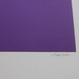 Silkscreen signed abstract geometric op art Claisse geneviève 1967 circles