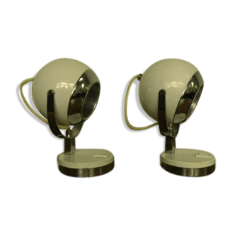 Pair of lamps Eyeball years 70