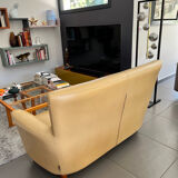 Sofa 2 places camel leather brand DUVIVIER