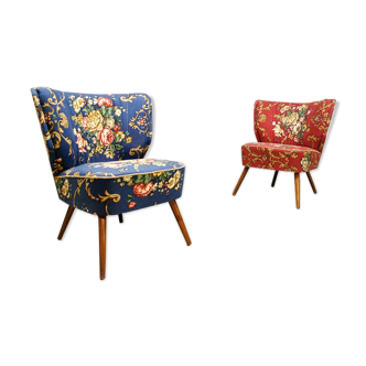 Set of 2 vintage expo cocktail chairs by Artifort ‘Flower Chique’