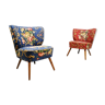 Set of 2 vintage expo cocktail chairs by Artifort ‘Flower Chique’