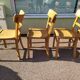 Set of 6 wooden bistro chairs 50/60s