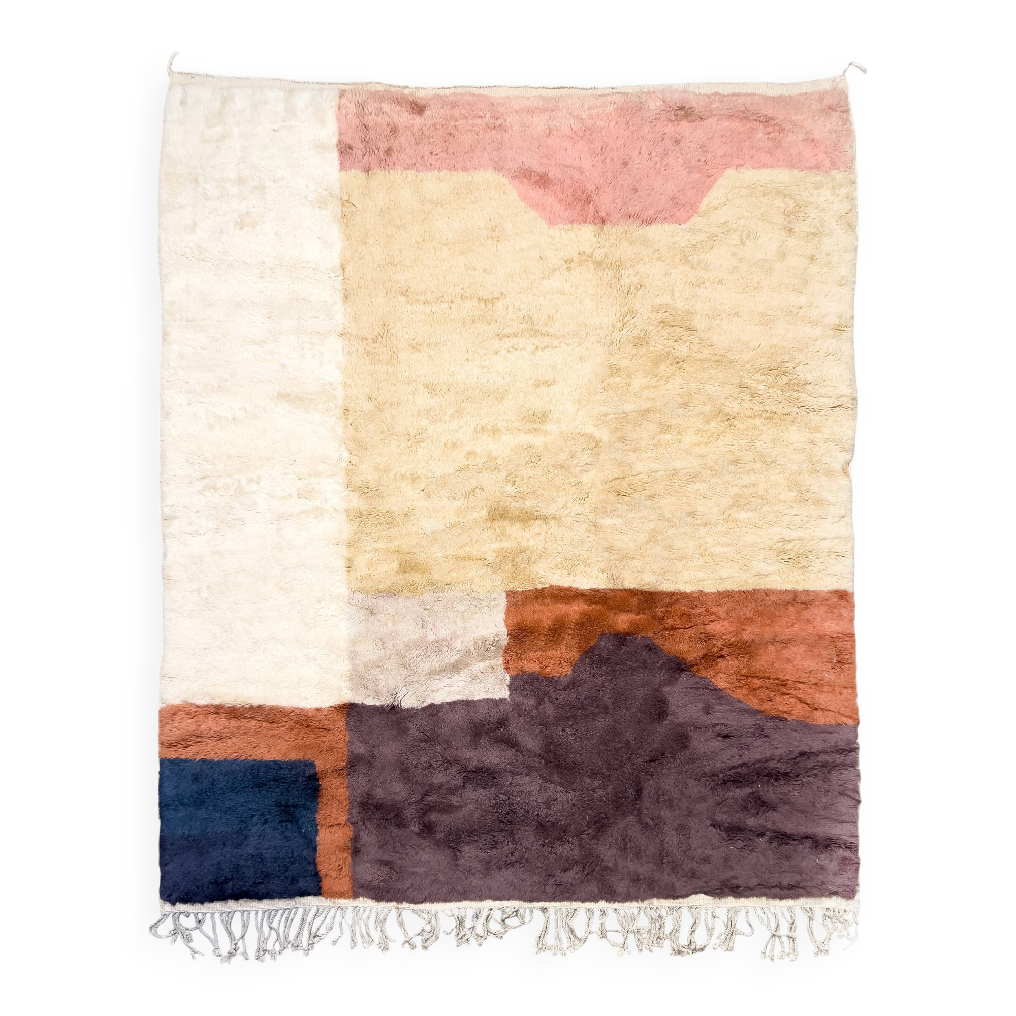 Colorful Moroccan Berber rug, M'rirt, 2.55x2.16m