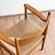 Fauteuil CH37, Hans J. Wegner en chêne avec assise neuve en corde danoise