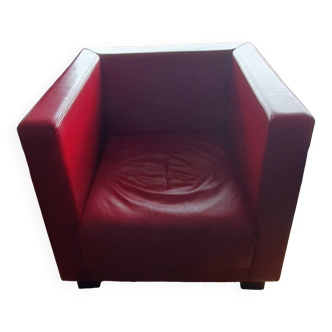 Fauteuil club rouge poltrona frau