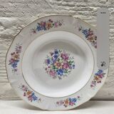 Set of 5 small flowered deep plates.