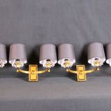 Mid 20th Century, Brass Sconces for Maison Arlus, France - Set of 4