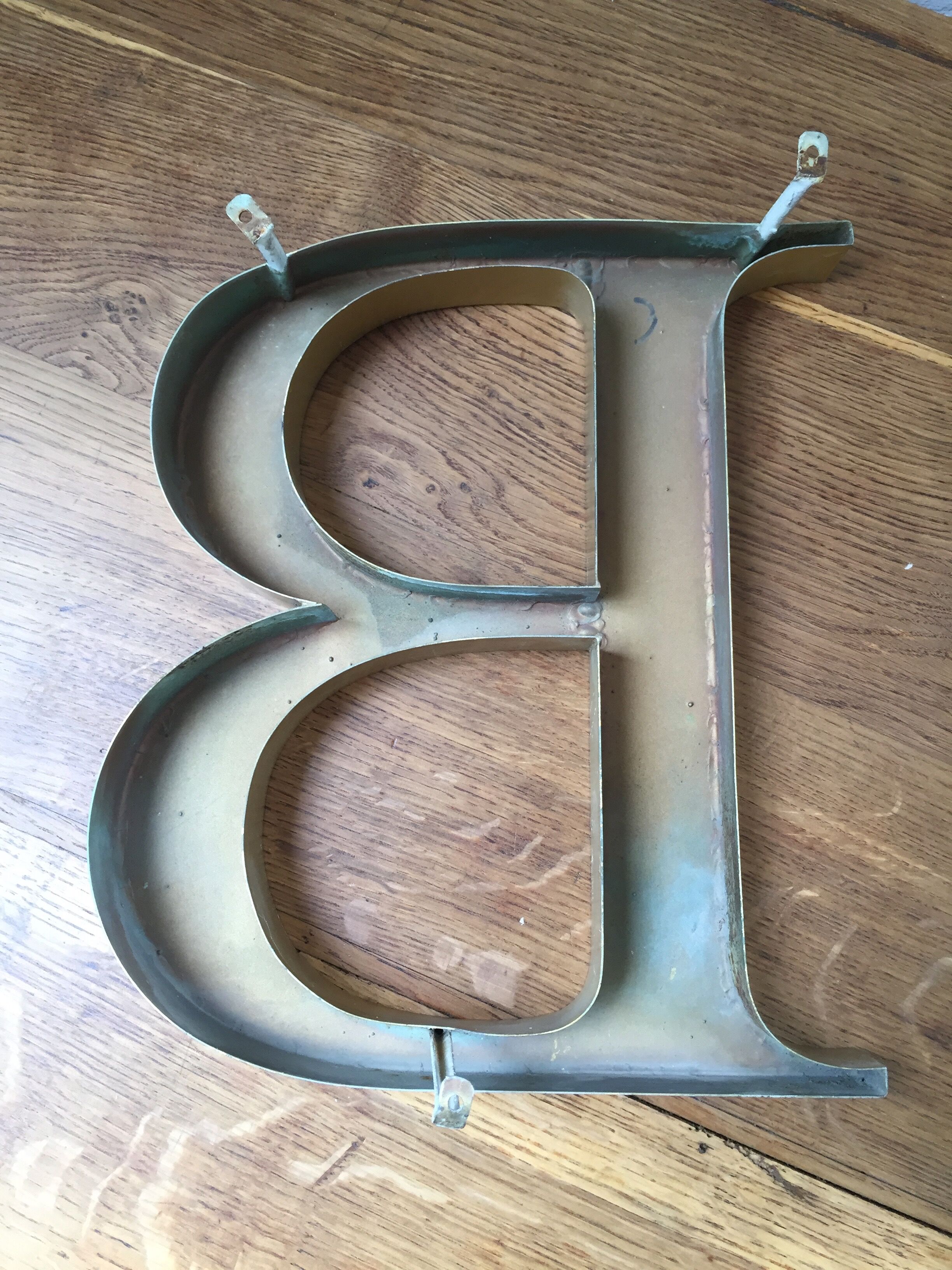 Letter signs vintage gold old