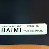 Karuselli Lounge Chair by Yrjö Kukkapuro for Haimi in Orange Leather, 1970s