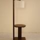 Floor lamp in solid oak, France, 1940s