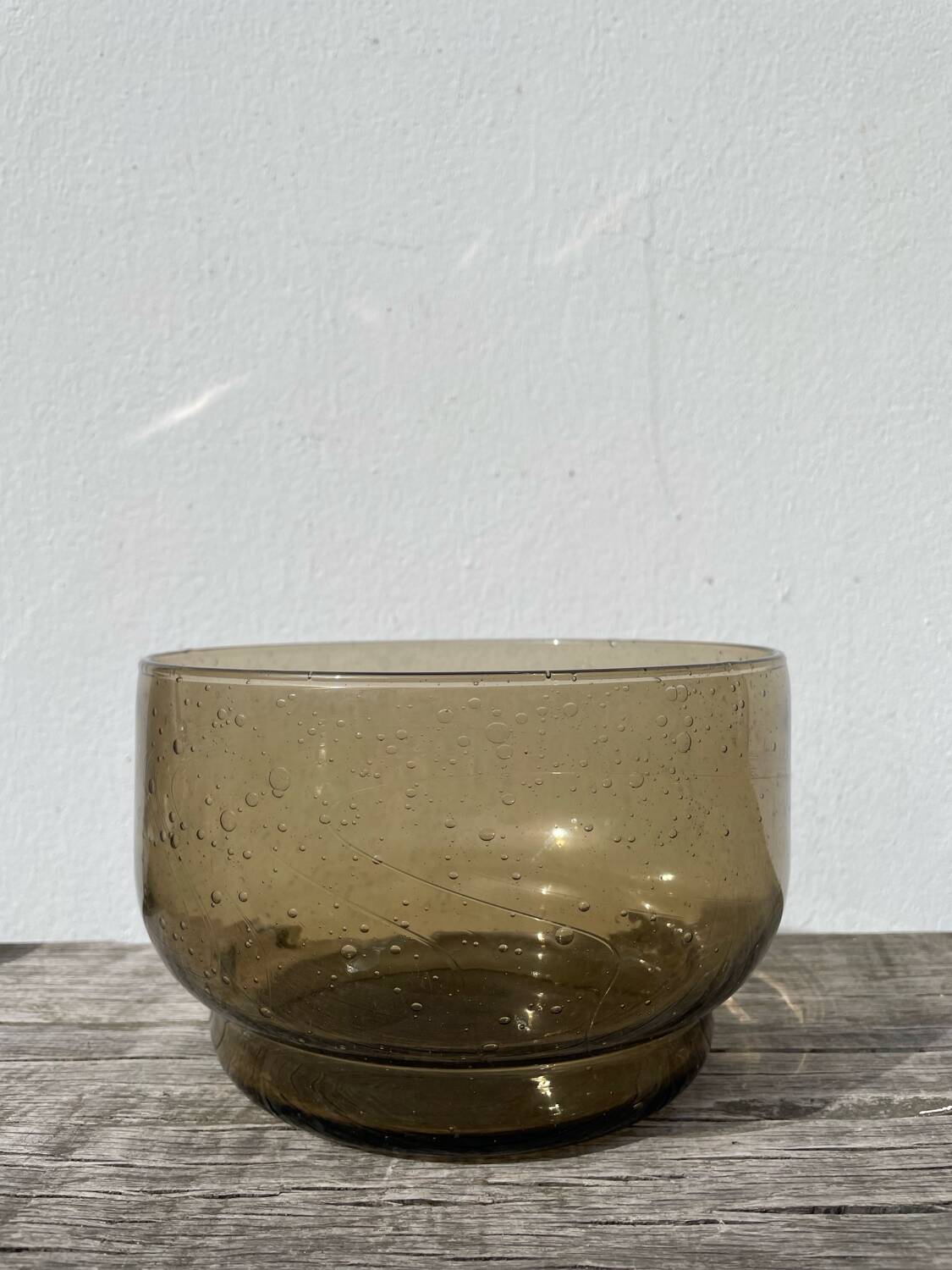 Saladier en verre soufflé style Biot