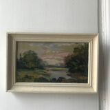 Huile paysage ancienne