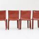 Cassina Cab 412 dining Chairs by Mario Bellini Italy , set of 4