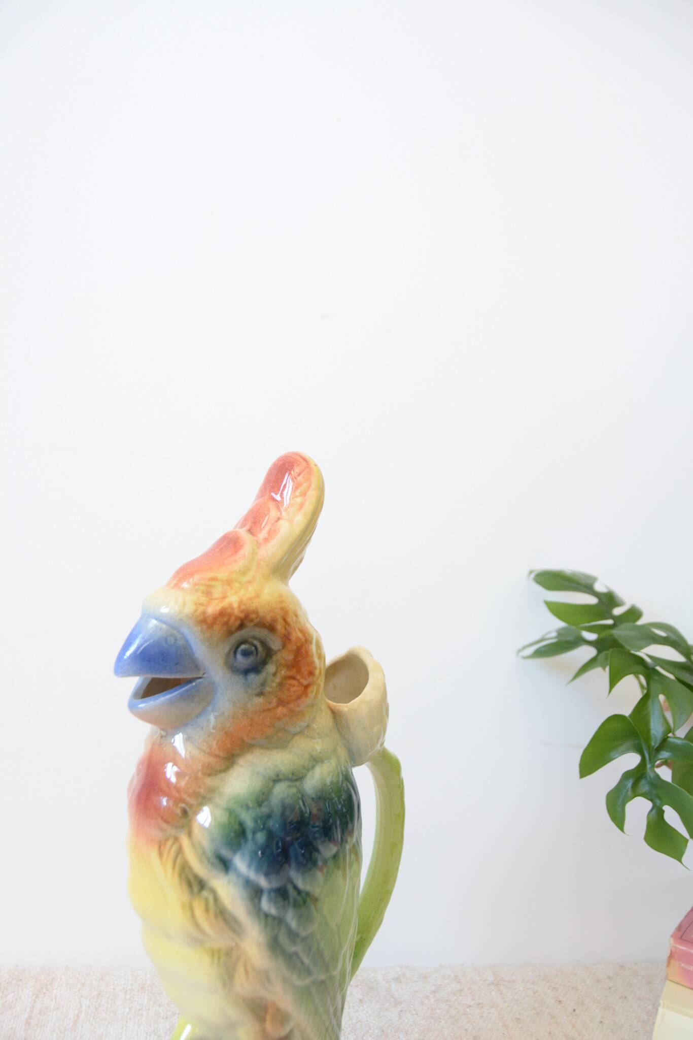 Parrot carafe in earthenware