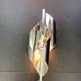 Large Chrome Lamp 3 Lights Space Age Italy 70's Dlg Reggiani