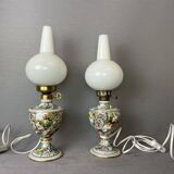Paire de lampes de table en porcelaine portugaise limitée et numérotée par Alconaca