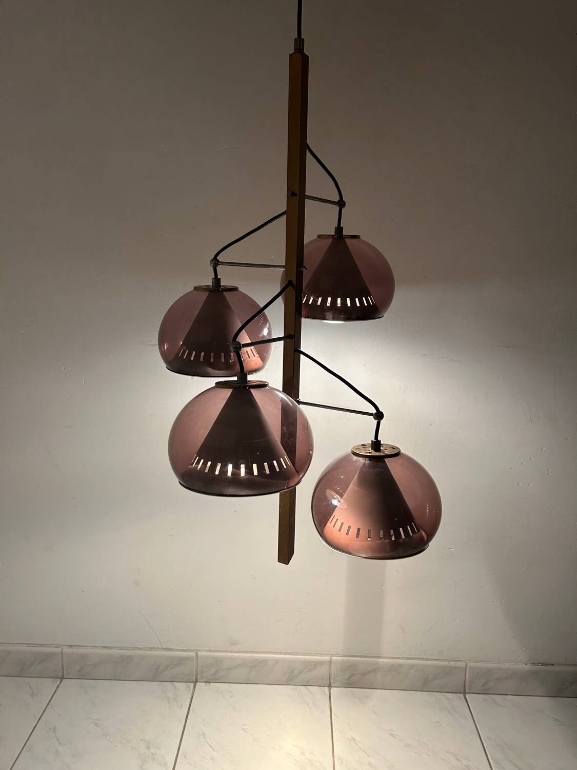 Lustre italien vintage Lamter Milano