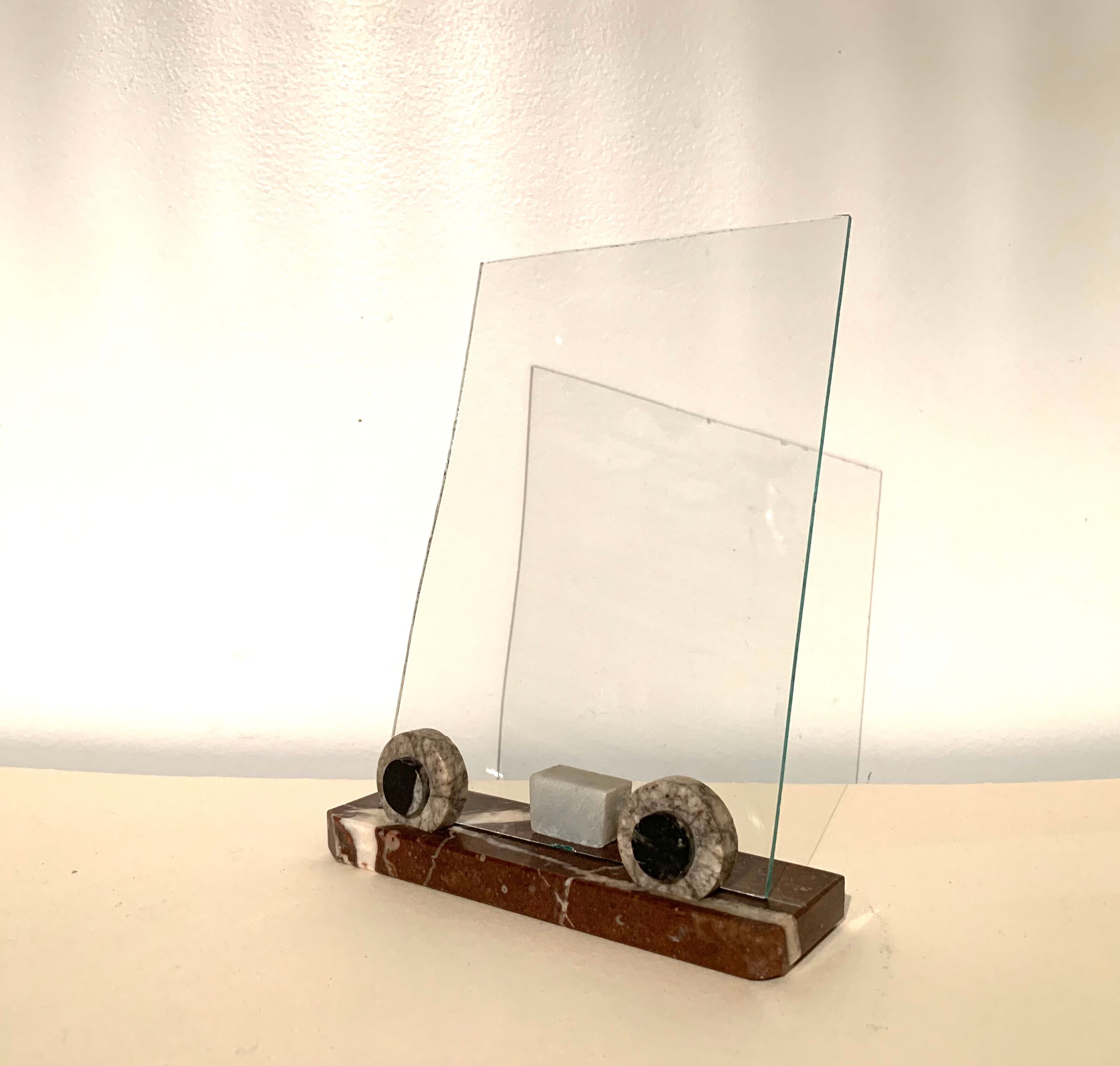 Photo holder in marble old 30s