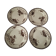 Set of 4 Sarreguemines plates, Royat model, 19th century, early 20th century