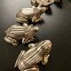 6 metal frog-shaped knife holders