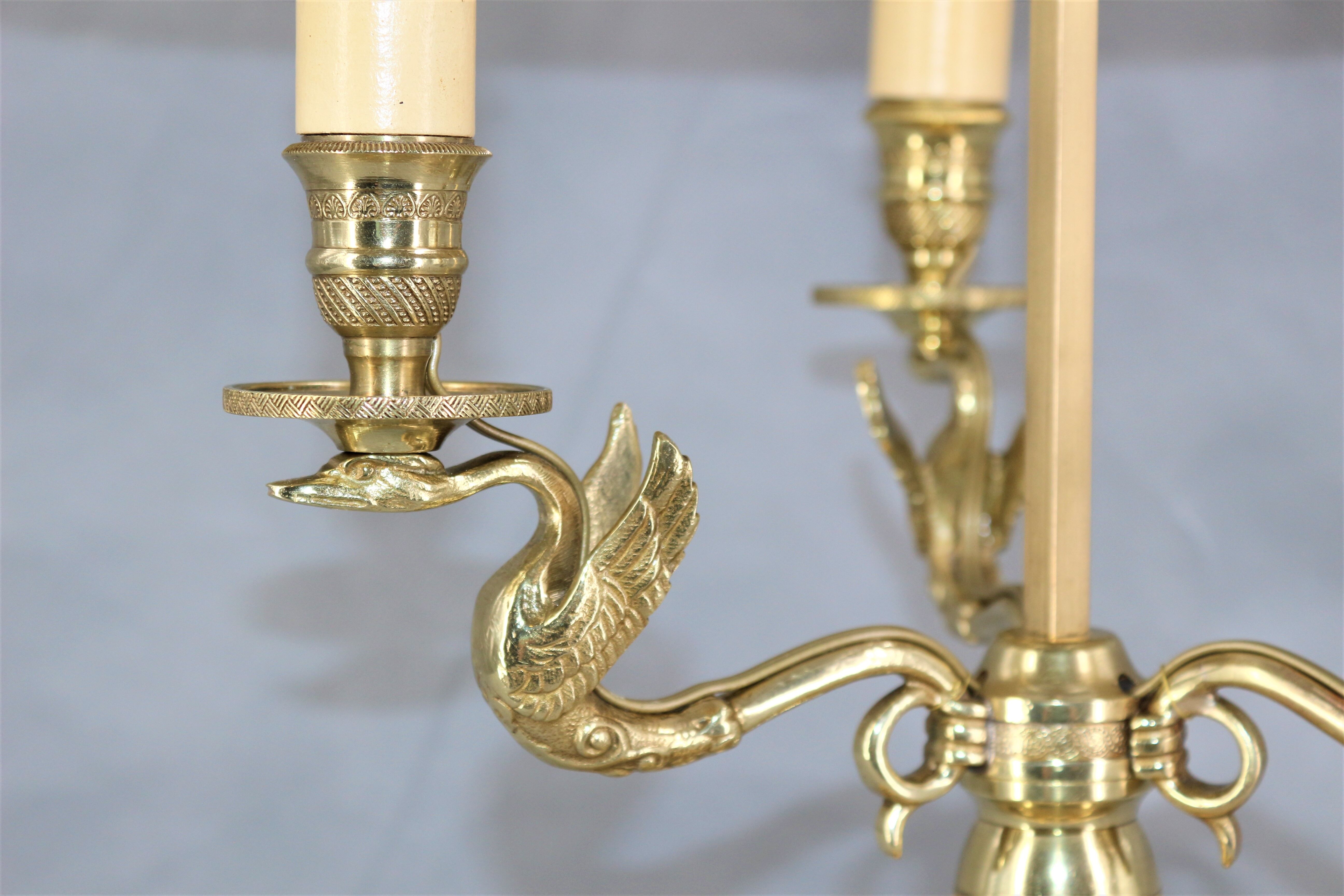 Empire style solid bronze hot water bottle lamp