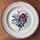 6 large antique flat plates in B.F.K. earthenware.