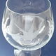Suite of six tasting glasses of engraved crystal cognac
