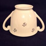 Antique sugar bowl, in Gien earthenware, Model Valence A040