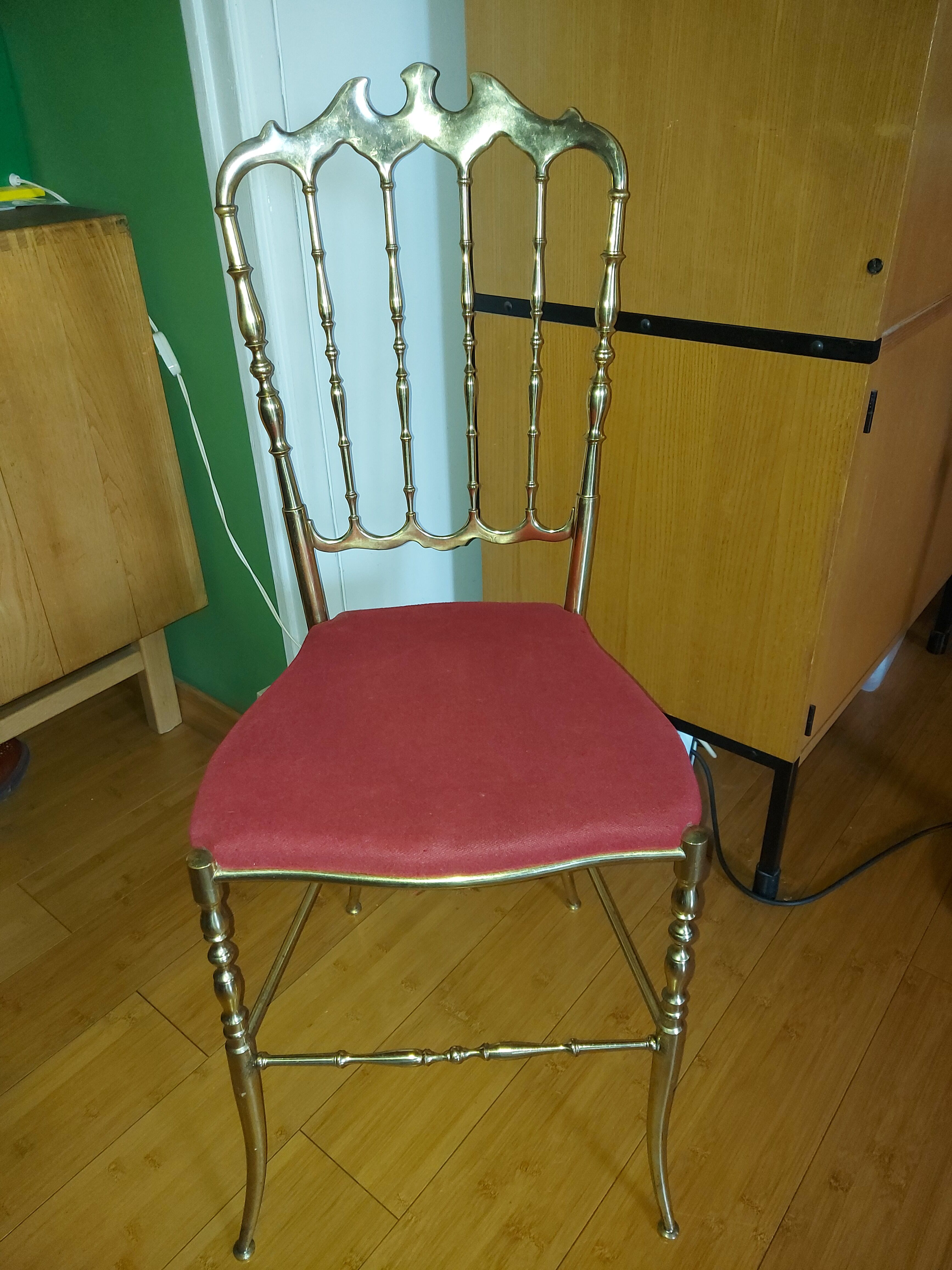 Chiavari Italian brass design chair