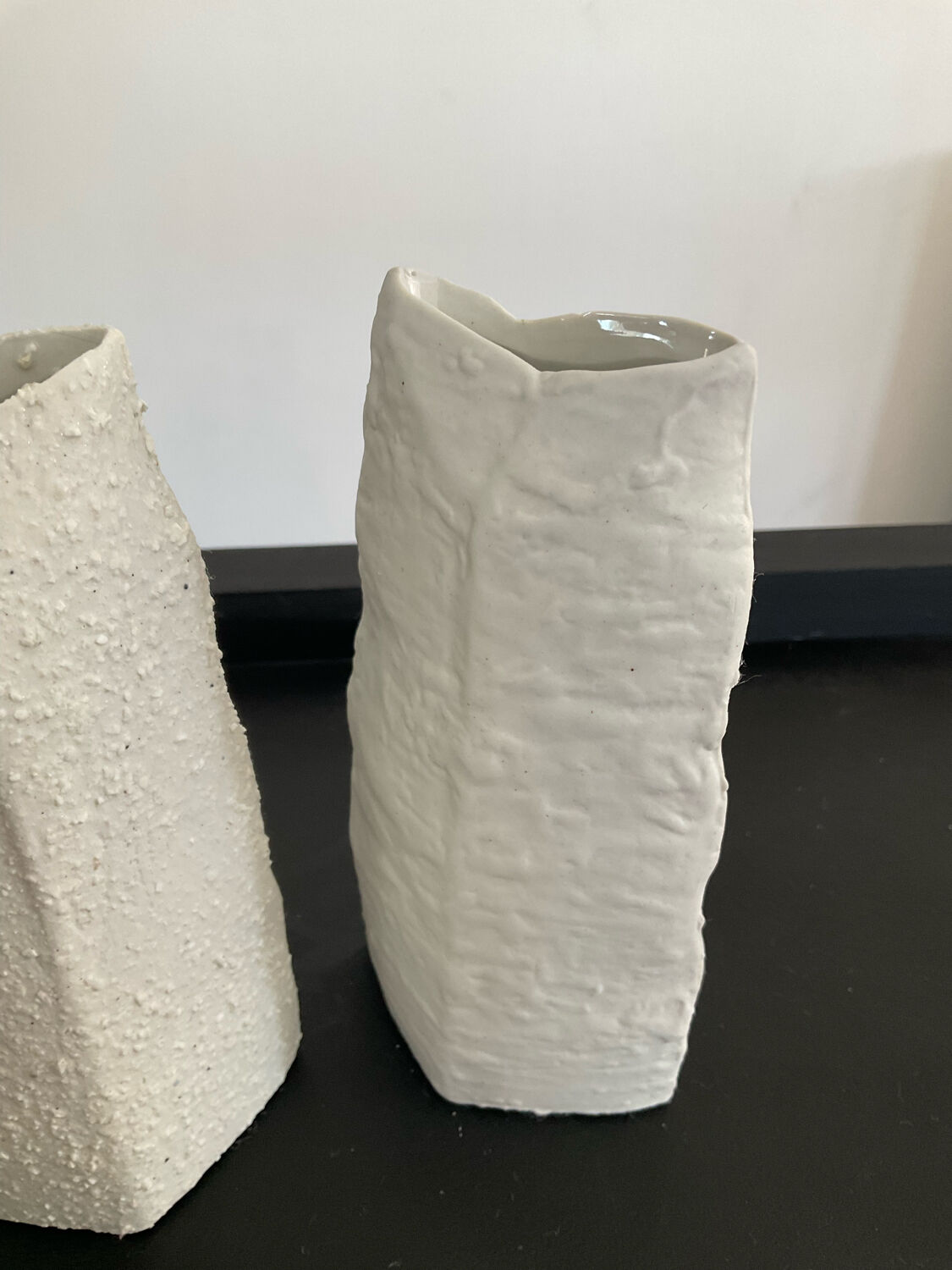 Trio of vintage porcelain vases