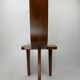 Brutalist low tripod milking stool or side chair Spain ca 1950s