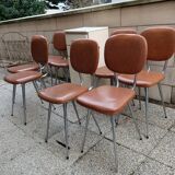 8 vintage chairs in skaï