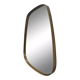 Mirror, rear-view and free form in brass.