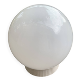Ceiling light, white opaline globe ball, with base, vintage