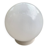 Ceiling light, white opaline globe ball, with base, vintage