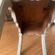 Table basse vintage en chêne, forme libre