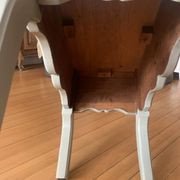 Table basse vintage en chêne, forme libre