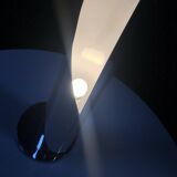 Vintage Floor Lamp • Flame • Stainless Steel • Space Age • 1970