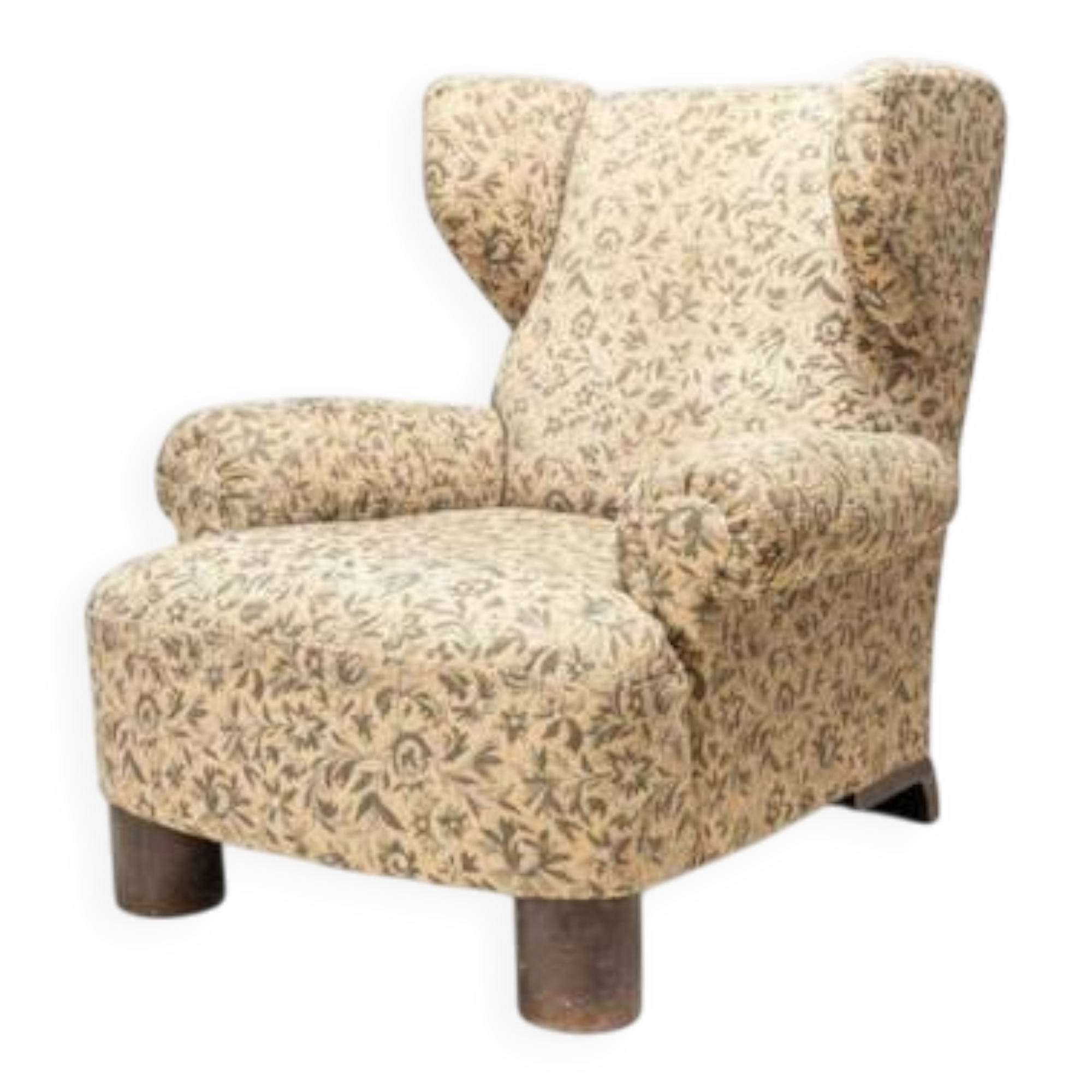 Art Deco wingback armchair, Europe, 1930s